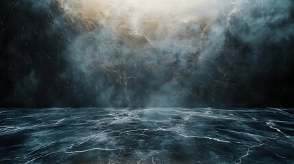 Fototapeta premium Dark Blue Abstract Background with Foggy Effect