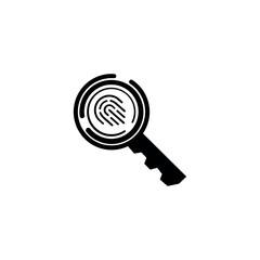 Identification of person, fingerprint logo. Icon vector design template in white background.