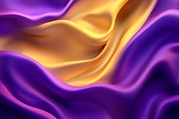 Obraz premium Purple and Yellow Fabric Abstract