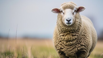 Obraz premium Wool Fiber: A protein fiber obtained from sheep, wool is known for its insulation, elasticity, and water-repellent qualities, perfect for clothing and blankets. 