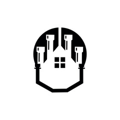 plumbing service logo. Icon vector design template in white background.