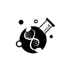 DNA, Genetic lab logo. Icon vector design template in white background.