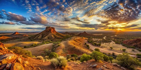 Aerial View of Mundi Mundi Lookout Near Silverton - Stunning Outback Landscape Photography