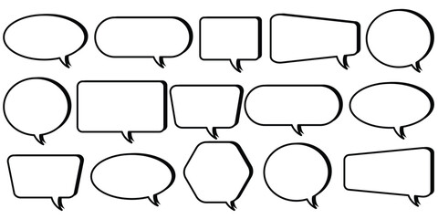 Obraz premium Speech Bubble icon set. Talk bubbles. Cloud speech bubbles collection. vector illustration eps 10.