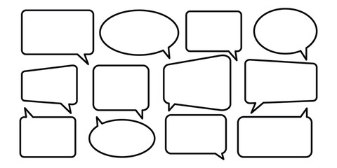 Speech Bubble icon set. Talk bubbles. Cloud speech bubbles collection. vector illustration eps 10.