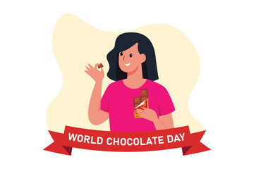World Chocolate Day Flat Design Illustration