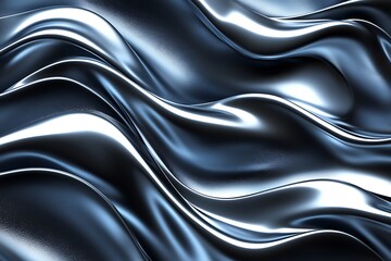 Naklejka premium Abstract Silver Waves
