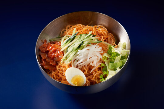 Delicious Korean food, Korean vegetarian cold noodles