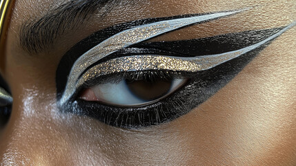Minimalist Cat-Eye With Shimmering White Inner Corner, focusing on a sleek black line paired with a brightening touch