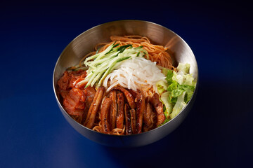 Delicious Korean food, Korean spicy squid bibimbap
