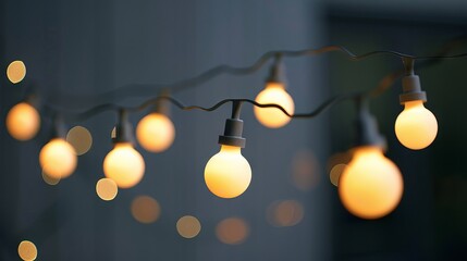 Simple holiday lights in a minimalist design.