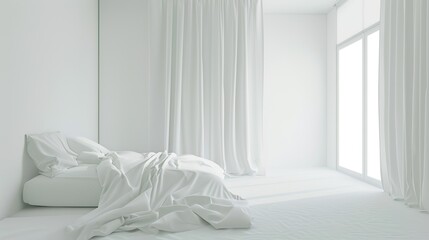 White Comfort Background in Hotel Rooms offers a serene and inviting atmosphere. A perfect blend of elegance and relaxation for guests seeking a luxurious stay