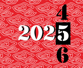 new year 2025 vector illustration, happy new year and new year 2025