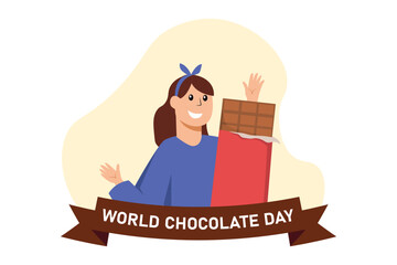World Chocolate Day Flat Design Illustration