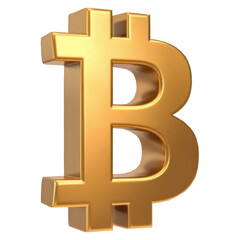 Obraz premium Bitcoin symbol. 3d illustration isolated on transparent background