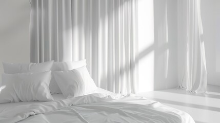 White Comfort Background in Hotel Rooms offers a serene and inviting atmosphere. A perfect blend of elegance and relaxation for guests seeking a luxurious stay
