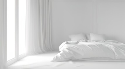 White Comfort Background in Hotel Rooms offers a serene and inviting atmosphere. A perfect blend of elegance and relaxation for guests seeking a luxurious stay