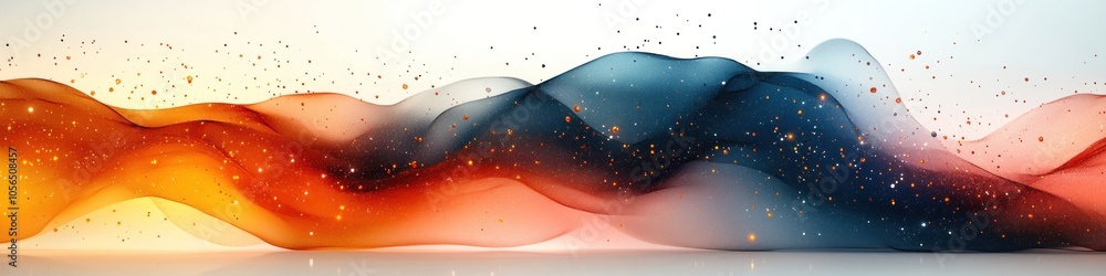 Poster abstract wave design with vibrant colors and dynamic flow.