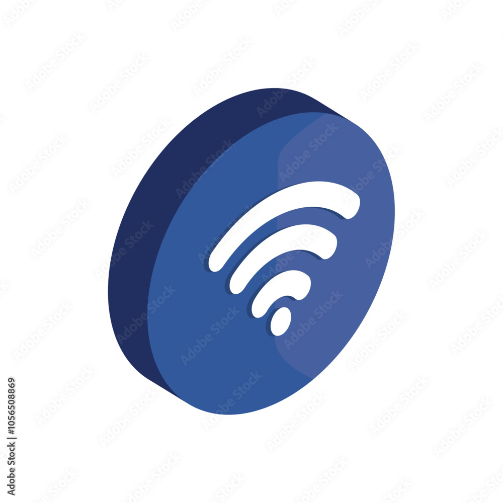 Poster internet wifi signal button