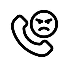 Angry Call Customer Icon