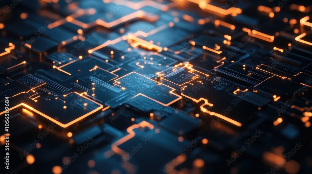 Poster Puzzle pieces connected by tech-inspired lines, representing seamless API and digital data flow