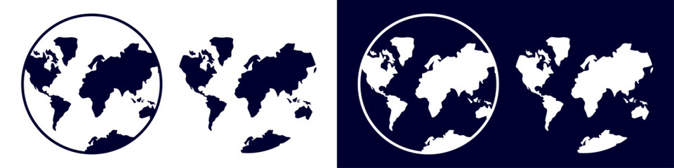 globe logo design, editable globe icon, illustration, symbol, international
