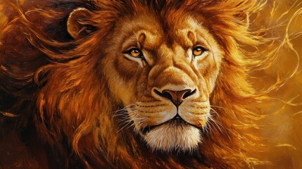 Naklejka premium Majestic Lion Portrait