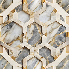 Fototapeta premium Seamless Marble Texture Cutout Pattern. Perfect for: luxury events, modern interiors