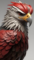 Fototapeta premium Majestic Eagle Portrait - Digital Art