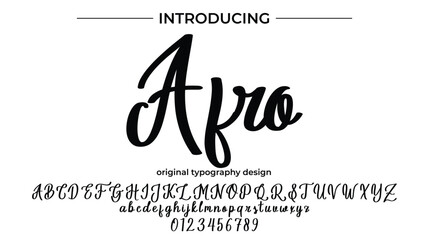 Afro Font Stylish brush painted an uppercase vector letters, alphabet, typeface