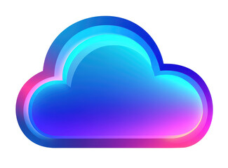 Fototapeta premium A colorful cloud with a blue and pink hue. The cloud is large and has a rounded shape