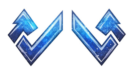 Dynamic Blue Arrow Graphics Representing Economic Trends and Changes Generative AI