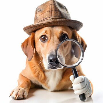 recommend clip art: a-dog-wearing-a-detective-hat-and-magnifying-glass