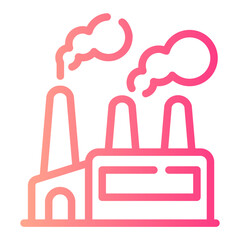 factory Line Gradient Icon