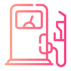 gas station Line Gradient Icon