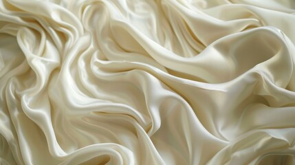 Fototapeta premium A Detailed View of Wavy Ivory Silk