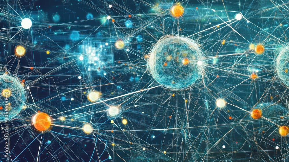 Poster computer screen with binary numbers highlighted as they move rapidly,