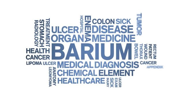 Barium animated word cloud;text design animation tag kinetic typography seamless loop.
