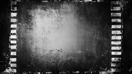Obraz premium minimalist grunge film frame featuring a clean central area surrounded by a rough, artistic border.