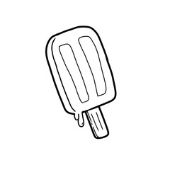 ice cream isolated on black