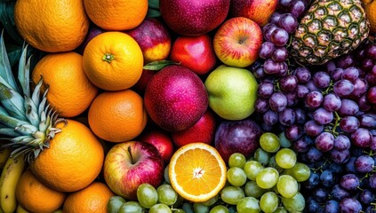 Colorful Assortment of Fresh Fruits