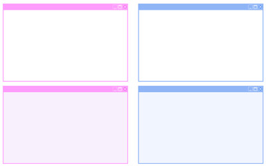 Obraz premium PCウィンドウ タイプ4 ピンク・パステルブルーセット