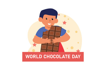 World Chocolate Day Flat Design Illustration