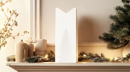 Minimalist Holiday Decor with Subtle Tree Design