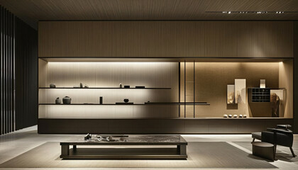 Minimalist and unique interior design in the house