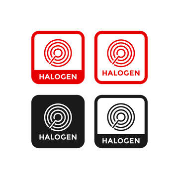 halogen stove induction cooker vector logo design. Suitable for technology, cooking and burner or warmer with inductive coating, eco or frost stove, 