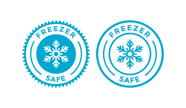 Freezer safe logo vector template. Suitable for business, food and snowflake seal