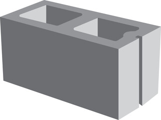 Vector Cinder Block with white background for construction and building projects