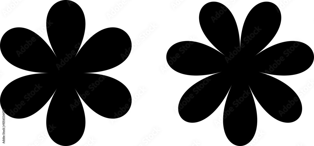 Poster set of abstract flower shape vector design
