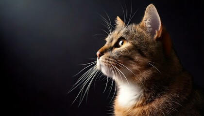 adorable cute cat portrait with charming expression animal photography